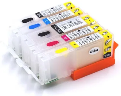 Produktbild von vhbw 5er-Pack Refill Tintenpatrone Leer Mehrfarbig kompatibel mit Canon Pixma IX6800, IP7200, IP7250, IP8750 Drucker, CISS - mit Chip (Kompatibel)