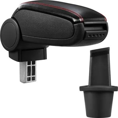 Immagine prodotto di Rivestimento in pelle del bracciolo centrale nero / rosso per Dacia Duster dal 2010-