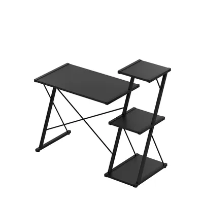 Produktbild von Modernes Eckschreibtisch mit Regalen Schwarz Mark Adler Leader 3.5