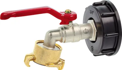 Produktbild von tecuro Kugelauslaufventil mit Schnellkupplung und IBC Adapter Grobgewinde S60 x 6