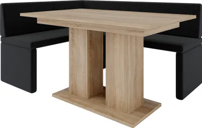 Produktbild von Eckbank AKIKO mit Tisch 196x142 rechts - Eckbankgruppe f r Ihrem Esszimmer, K che modern, Sitzecke, Essecke. Perfekt f r K che, B ro und Rezeption