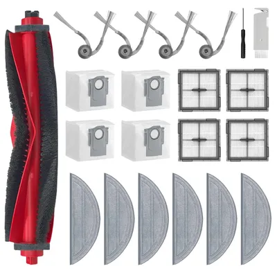 Ersatzset für Roborock Q10 S5/S5+, 6 Tücher, 4 Beutel, 4 Filter, Bürsten