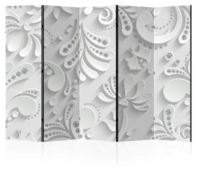 Produktbild von LUMASOUL Paravent doppelseitiger - Paravent Raumteiler Innen - 225x172 cm Motiv Abstrakt Modern Grau