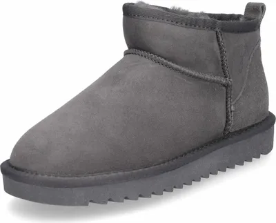 A single grey boot is shown against a white background.