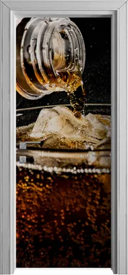 Produktbild von Tür Selbstklebende 80x210 cm Türfolie Türtapete Klebefolie - Cola-Getränk mit Eis