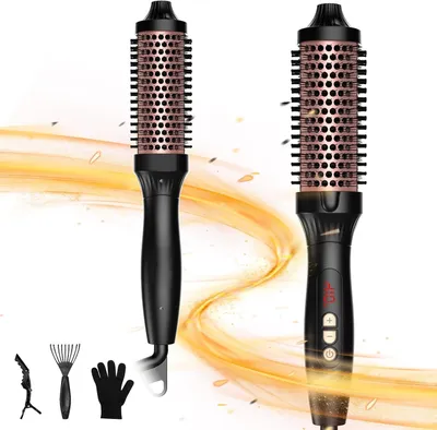 Produktbild von Heißluftbürste – Volumengeber – Haare stylen – Infrarot-Technologie – 38 mm – Schwarz