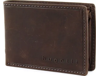 Produktbild von bugatti Leder Geldbörse Hunter RFID Coin Wallet with Flap 4CC Brown braun