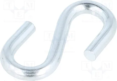 Obrázek produktu pro 10 kusů S-karabina, 5 mm, ocel, pro lanové vybavení, zinkovaná