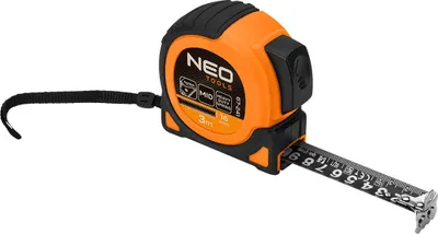 Obrázok produktu pre Magnetický stočený oceľový meter super čierny 3 m 19 mm čierny NEO