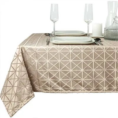 Produktbild von Tischdecke Sierle 140x200cm taupe mit Muster Unique Living by Lemetex WA