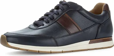 Produktbild von Gabor Herren Sneaker aus echtem Leder, Dunkelblau, mit Schnürung und herausnehmbarer Innensohle