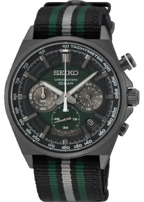 Produktbild von Seiko Armbanduhr Ssb411P1 mit Quarzwerk, Edelstahlgehäuse 41 mm und Nylonarmband