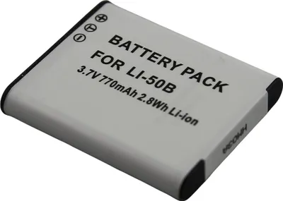 Imagen del producto de Batería de iones de litio Avizar, modelo Olympus Li-50B, 3,7V, 680mAh, color gris