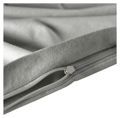Produktbild von Kissenbezug aus Feinjersey – weich und atmungsaktiv aus 100 % Baumwolle – Jersey-Qualität, geschmeidig und pflegeleicht – mit Reißverschluss – 40x80 cm, grau