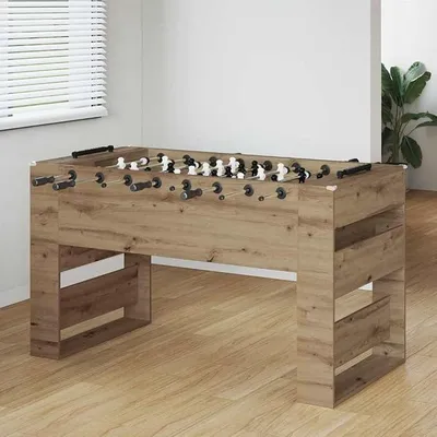 Obrázok produktu pre Stolný futbalový stôl, biela farba, rozmer 146,5 x 74 x 85 cm. Hrací stôl do domácnosti s 8 tyčami a 22 figúrkami. Stabilný stolný futbal vhodný pre dospelých aj deti