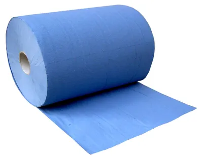 Produktbild von 3-lagiges Putzpapier blau, 1.000 Blatt (36 x 33 cm), reißfest und saugstark