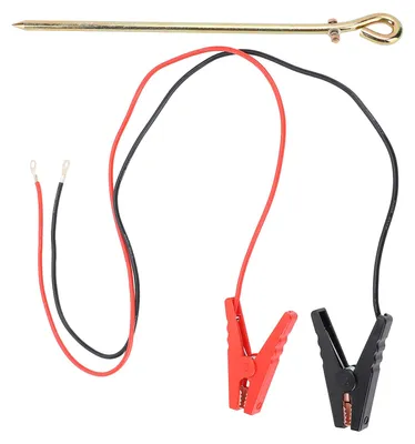 Image de Fil de clôture électrique Tige de mise à la terre Fil de chargeur de clôture électrique solaire avec pince crocodile pour générateur Clôture électrique