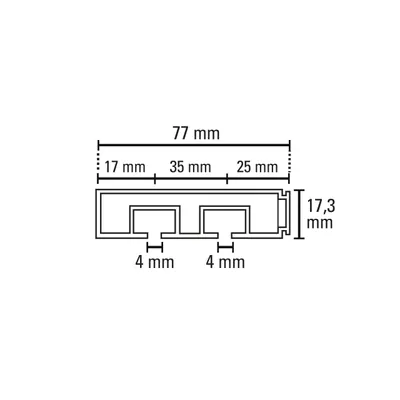 Immagine prodotto di Set di binari per tende Gardinia a 2 corse bianco 150 cm