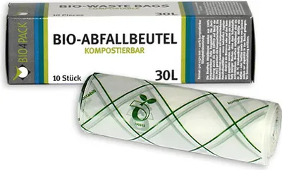 Produktbild von 30 L Abfallbeutel 10er Pack / Müllbeutel / Mülltüte / Biobeutel / Kompostbeutel  / Bio4Pack