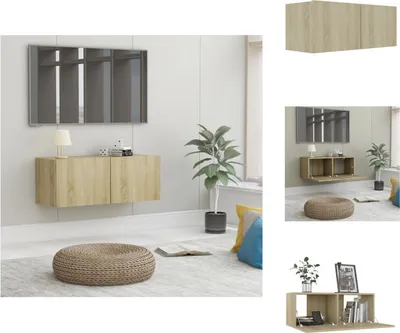 Immagine prodotto di mobile TV vidaXL rovere Sonoma 80x30x30 cm materiale a base di legno - Mobili TV