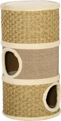Produktbild von Katzenkratzbaum Kratztonne, 3 Ebenen, Sisal Plüsch, 37,5X37,5X70Cm
