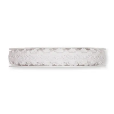 Produktbild von Schleifenband, Dekoband, Häkelspitze 15mm, weiß, 7m Rolle (1m=1,07 EUR) Halbach