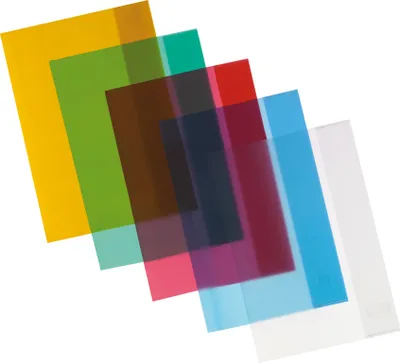 Produktbild von 10 Herlitz Heftumschläge / Hefthüllen DIN A5 / 5 verschiedene Farben