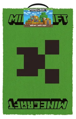 Immagine prodotto di Minecraft - Creeper Face - Tappetino in fibra di cocco - 60 x 40 cm
