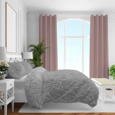 Produktbild von Brielle Mako Satin Wendebettwäsche Set 100% Baumwolle/Fadenzahl 220 mit Reißverschluss 3-teilig Deckenbezug 240 x 220 cmKissenbezug 2*60 x 70 cm  Dunkelgrau Hellgrau