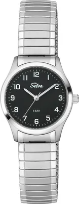 Produktbild von SELVA SELVA Quarz-Armbanduhr mit Zugband Zifferblatt schwarz Ø 27mm