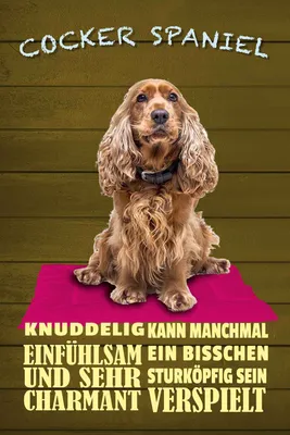 Produktbild von vianmo Holzschild 18x12 cm Cocker Spaniel Hund knuddelig Tier Haustier