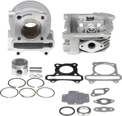 Imagen del producto de Juego de cilindros + culata de 50cc, diámetro de 39mm (válvulas cortas de 64mm), sin sistema SLS, para motores de 4 tiempos, tipo China GY6, Kymco 139QMB, 139QMA, Citomerx, referencia 107538
