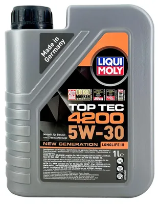 Immagine prodotto di Liqui Moly Top Tec 4200 5W 30 Olio motore premium ad alta tecnologia e scorrevolezza 1 litro
