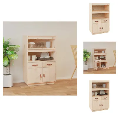 Obrázok produktu pre vidaXL Vysoká doska 67x40x108,5 cm, masívna borovica - Príborníky