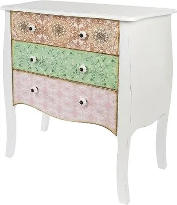 Produktbild von Kommode Paisley mit 3 Schubladen  MDF Bunt