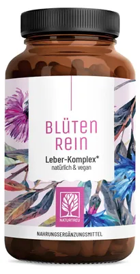 Produktbild von Leber Komplex mit Mariendistel, Artischocke, Cholin & Löwenzahn - BLÜTENREIN - 120 vegane Kapseln - NATURTREU®