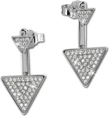 Produktbild von SilberDream Ohrringe Ear Cuff Dreieck Zirkonia weiß Ohrstecker Silber D2GSO447W
