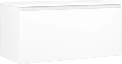 Produktbild von Mexen Orio Badezimmerschrank 100 cm mit Arbeitsplatte, 1 Schublade, weiß matt - 91A10-10047-1-BFC01
