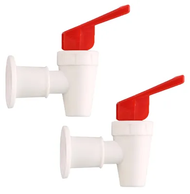 Produktbild von Ersatz-Kühler-Wasserhahn - Wiederverwendbares Auslaufventil für Trinkflaschen, Bierfässer und Wassertanks - 2 Stück