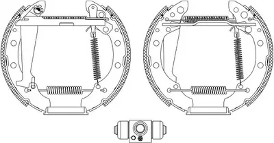 Produktbild von FERODO Bremsensatz Trommelbremse Hinten für VW POLO (9N) FMK424