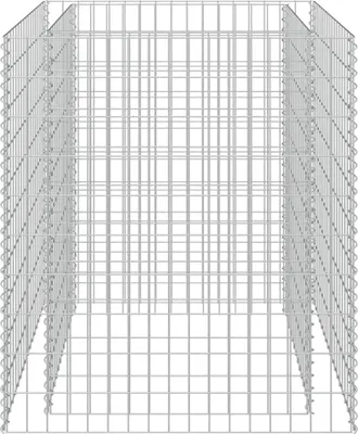 Obrázek produktu pro vidaXL Gabionové zvýšené lůžko z pozinkované oceli 90 × 90 × 100 cm