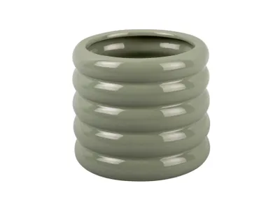 Produktbild von Present Time – Blumentopf Bobbly Glazed Medium – Graue Jade