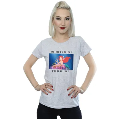 Produktbild von Disney Princess - "Waiting For The Weekend" T-Shirt für Damen BI37128 (XL) (Schwarz)