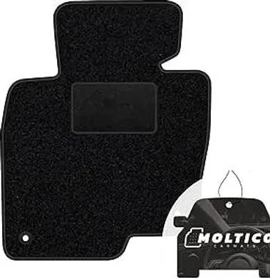 Produktbild von moto-MOLTICO Fahrer Fußmatte Auto Velours Fahrerseite Autoteppiche Schwarz Fahrermatte 1-teilig passend für Mazda 2 III ab 2015