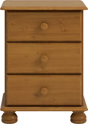 Produktbild von Steens - Richmond Nachttisch 3 Schubladen - Material: Kiefer - Verarbeitung: Gebeizt-Lackert - H x B x T - 58 x 44 x 38 cm; 3022030034000F