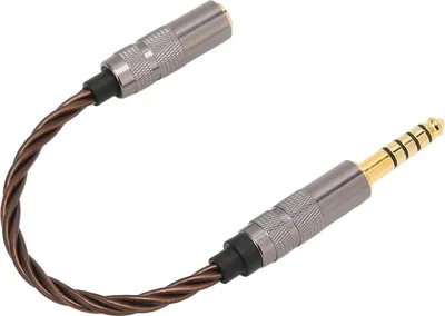 Obrázek produktu pro 4,4 mm konektor do 2,5 mm zásuvky, 5,9palcový kabel adaptéru pro sluchátka s přirozeným zvukem a profesionálním jádrem z bezkyslíkaté mědi pro reproduktory