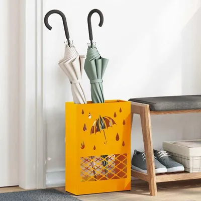 Produktbild von HOMMIE Sonnenschirmhalter Senfgelb 28x12x41cm Stahl Promotion879608 - Schirmständer