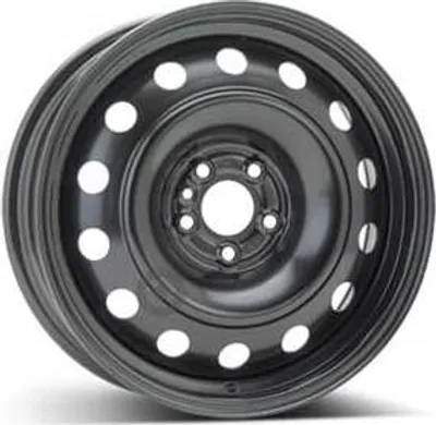 Productafbeelding van 16-inch stalen velg ALCAR, 16" x 6", 5x98 steek, ET36.5, 58.00mm naafdiameter. Velg in zwarte kleur