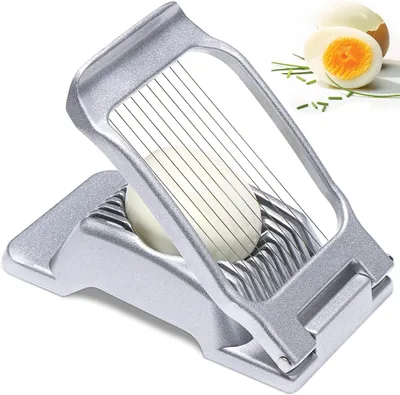 Produktbild von Eierschneider Edelstahl Spülmaschinenfest Eierteiler Kartoffelschneider Eierharfe Erdbeerschneider Eieraufschläger Mozzarella Schneider Metall Eierpiekser Eierschüttler Egg Slicer Eischneidewerkzeug