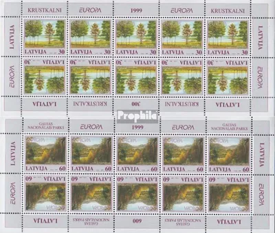 Produktbild von Briefmarken Lettland 1999 Mi 496Klb-497Klb Kleinbogen (kompl.Ausg.) postfrisch Naturschutz
